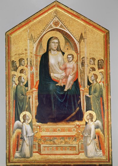 Madonna and Child Enthroned (pre-restoration) by Giotto di Bondone